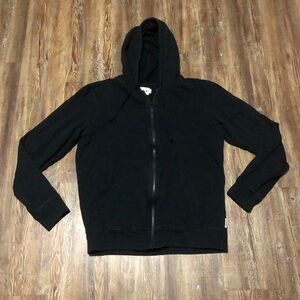 Pact Hoodie Women's Medium Black Organic Cotton Full Zip Thick Jacket